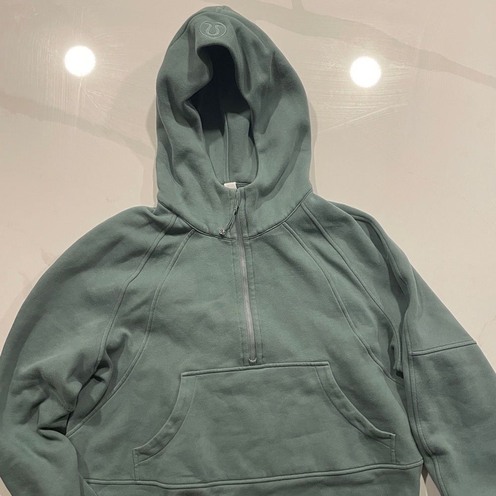 LULULEMON Cropped Scuba Half Zip Size XL-XXL in teal